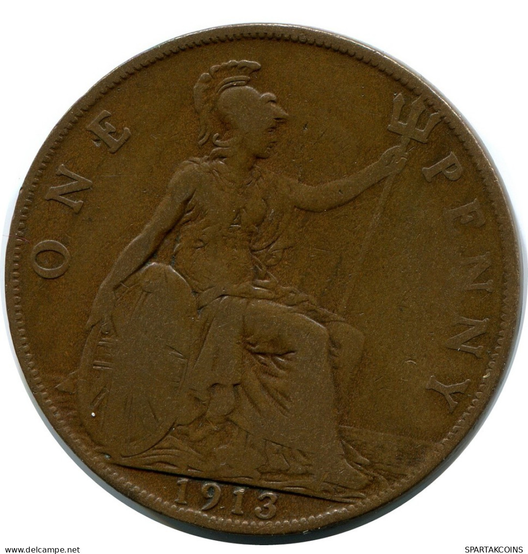 PENNY 1913 UK GRANDE-BRETAGNE GREAT BRITAIN Pièce #AZ858.F.A - D. 1 Penny