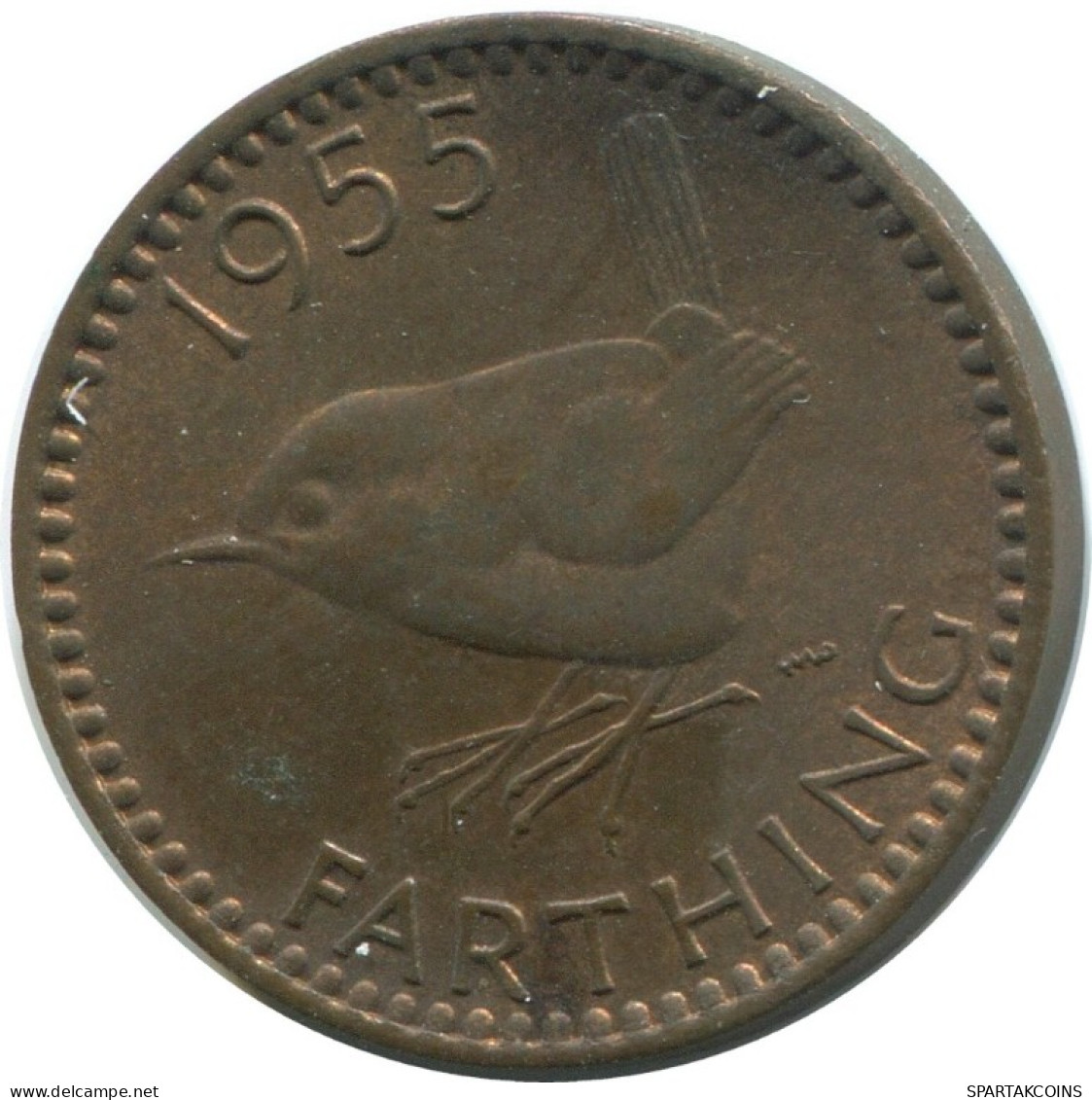 FARTHING 1955 UK GREAT BRITAIN Coin #AG750.1.U.A - B. 1 Farthing