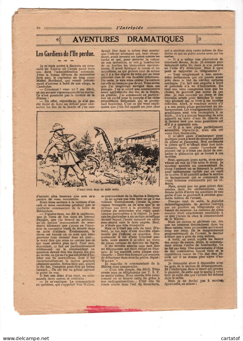 Revue  L'INTREPIDE . N°1194 Juillet 1933 . UNE CHASSE A L'OMBRELLE - Autres & Non Classés