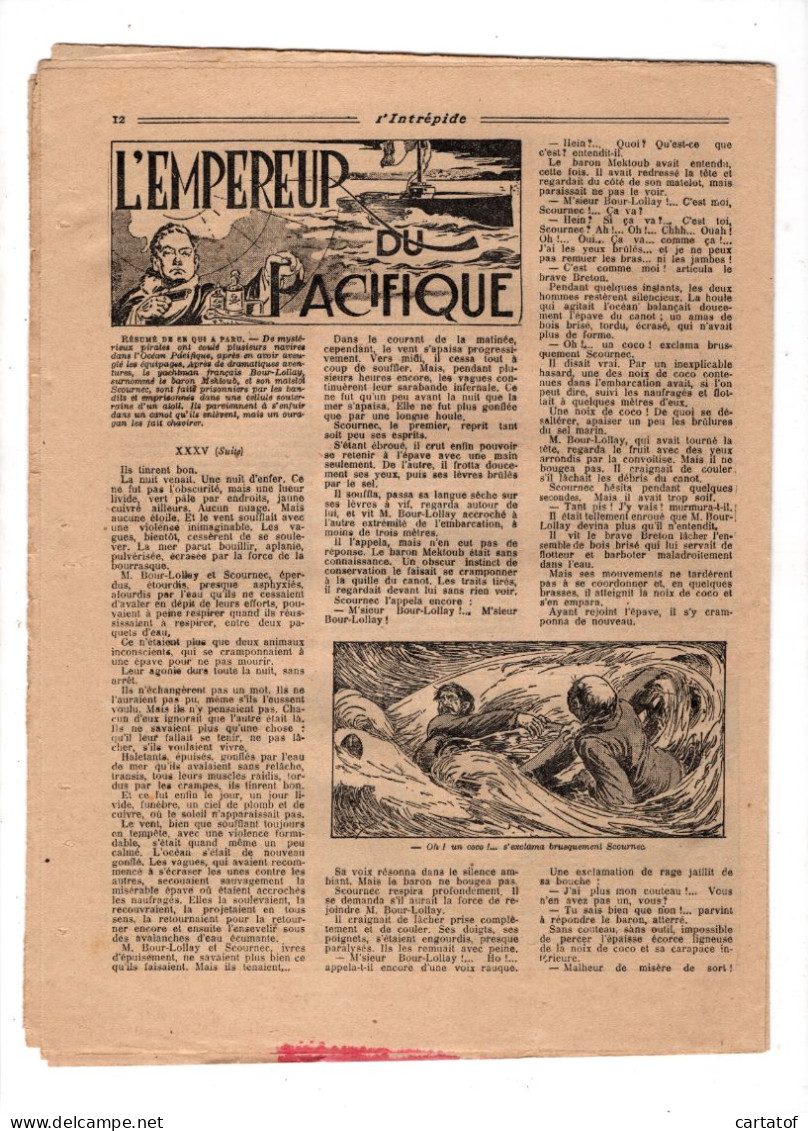 Revue  L'INTREPIDE . N°1194 Juillet 1933 . UNE CHASSE A L'OMBRELLE