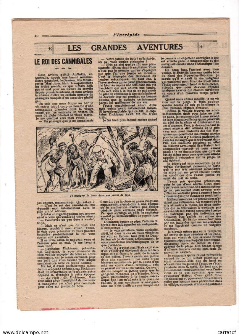 Revue  L'INTREPIDE . N°1188 Mai 1933 . L'EFFROYABLE POURSUITE