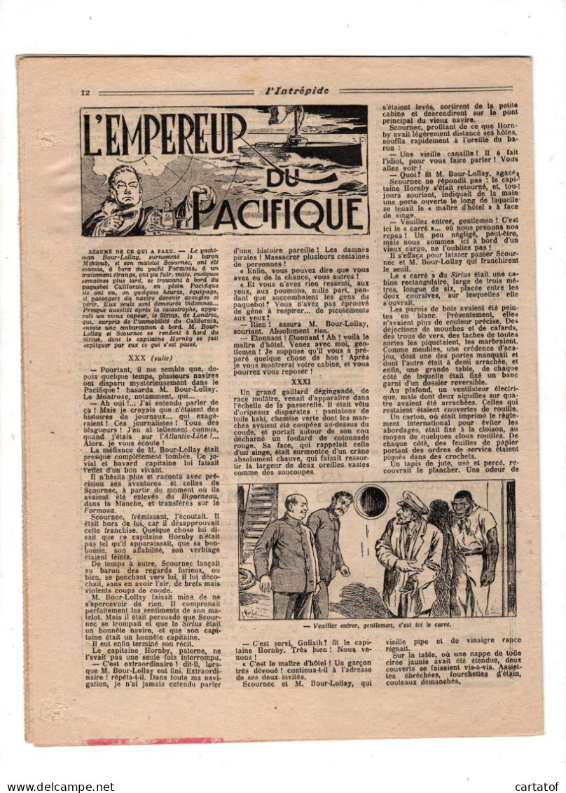 Revue  L'INTREPIDE . N°1188 Mai 1933 . L'EFFROYABLE POURSUITE