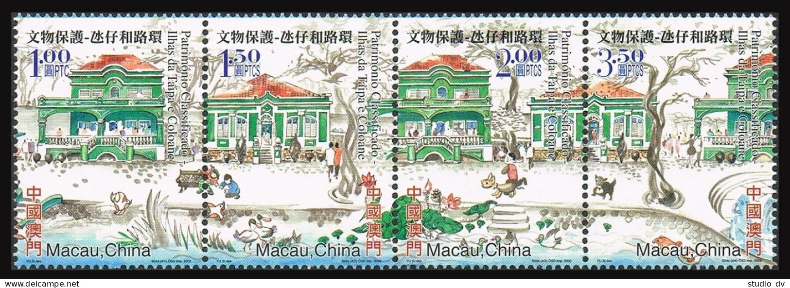 Macao 1122 Ad, 1123, MNH. Historic Buildings Of Taipa & Coloane Islands, 2003. - Ongebruikt