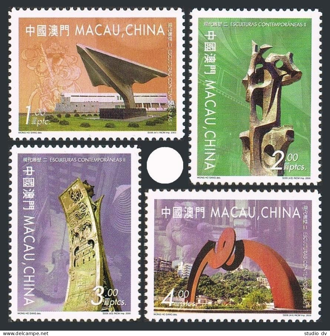 Macao 1032-1035, 1036 Sheet, MNH. Sculptures 2000. - Ongebruikt