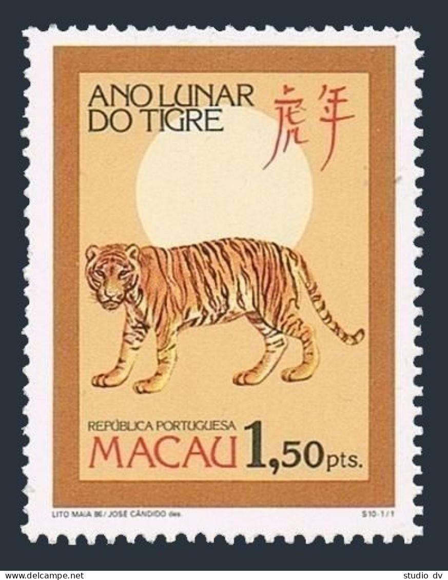 Macao 522, MNH. Michel 550A. New Year 1986, Lunar Year Of The Tiger. - Ungebraucht