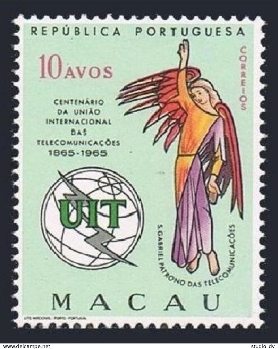 Macao 402, MNH. Michel 430. ITU-100, 1965. Archangel Gabriel. - Ungebraucht