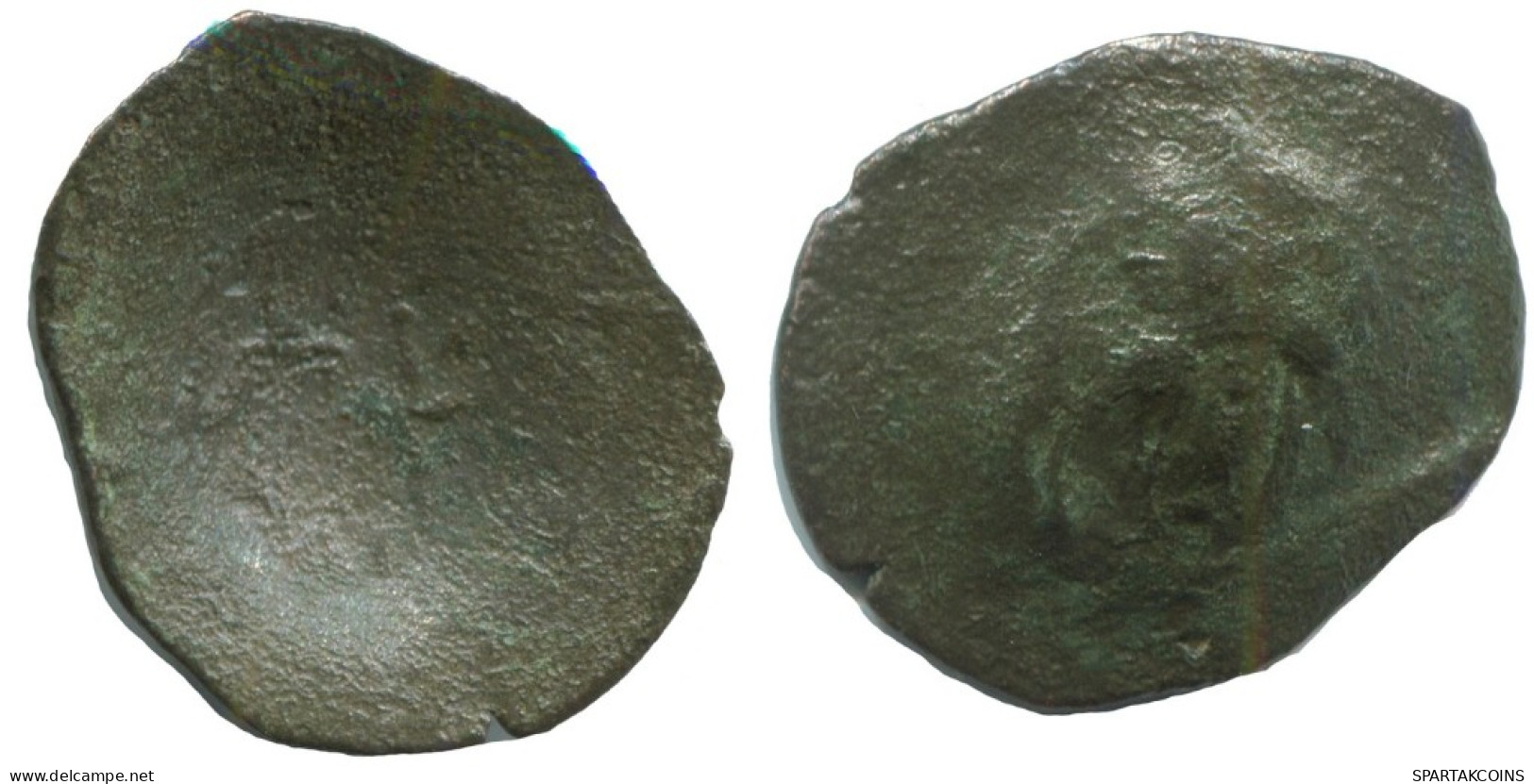 Auténtico Original Antiguo BYZANTINE IMPERIO Trachy Moneda 1.5g/24mm #AG610.4.E.A - Byzantinische Münzen