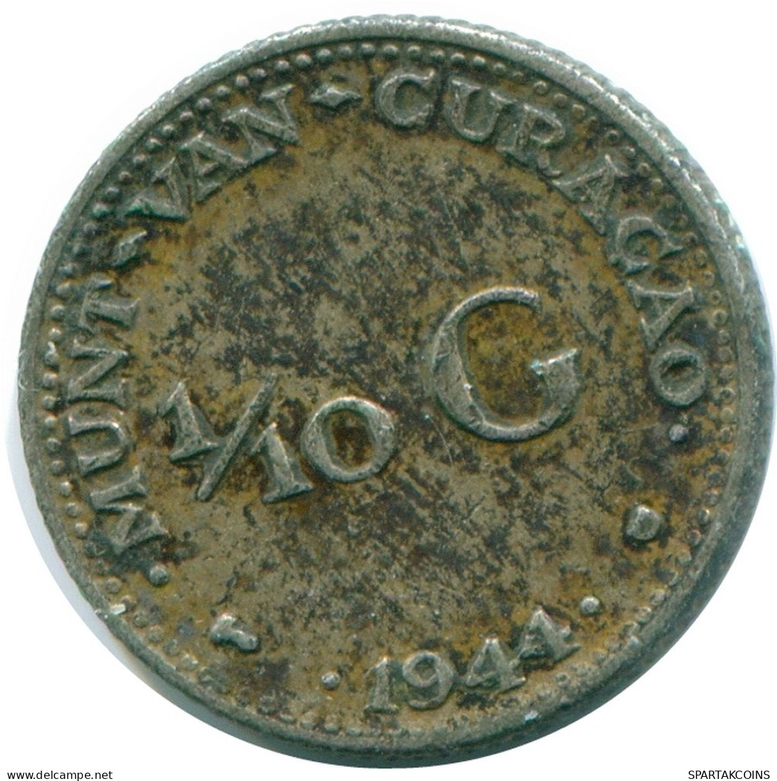 1/10 GULDEN 1944 CURACAO Netherlands SILVER Colonial Coin #NL11765.3.U.A - Curaçao