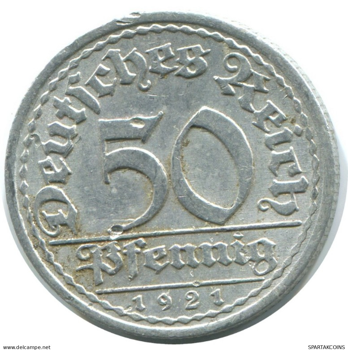 50 PFENNIG 1921 A GERMANY Coin #AD646.9.U.A - 50 Rentenpfennig & 50 Reichspfennig