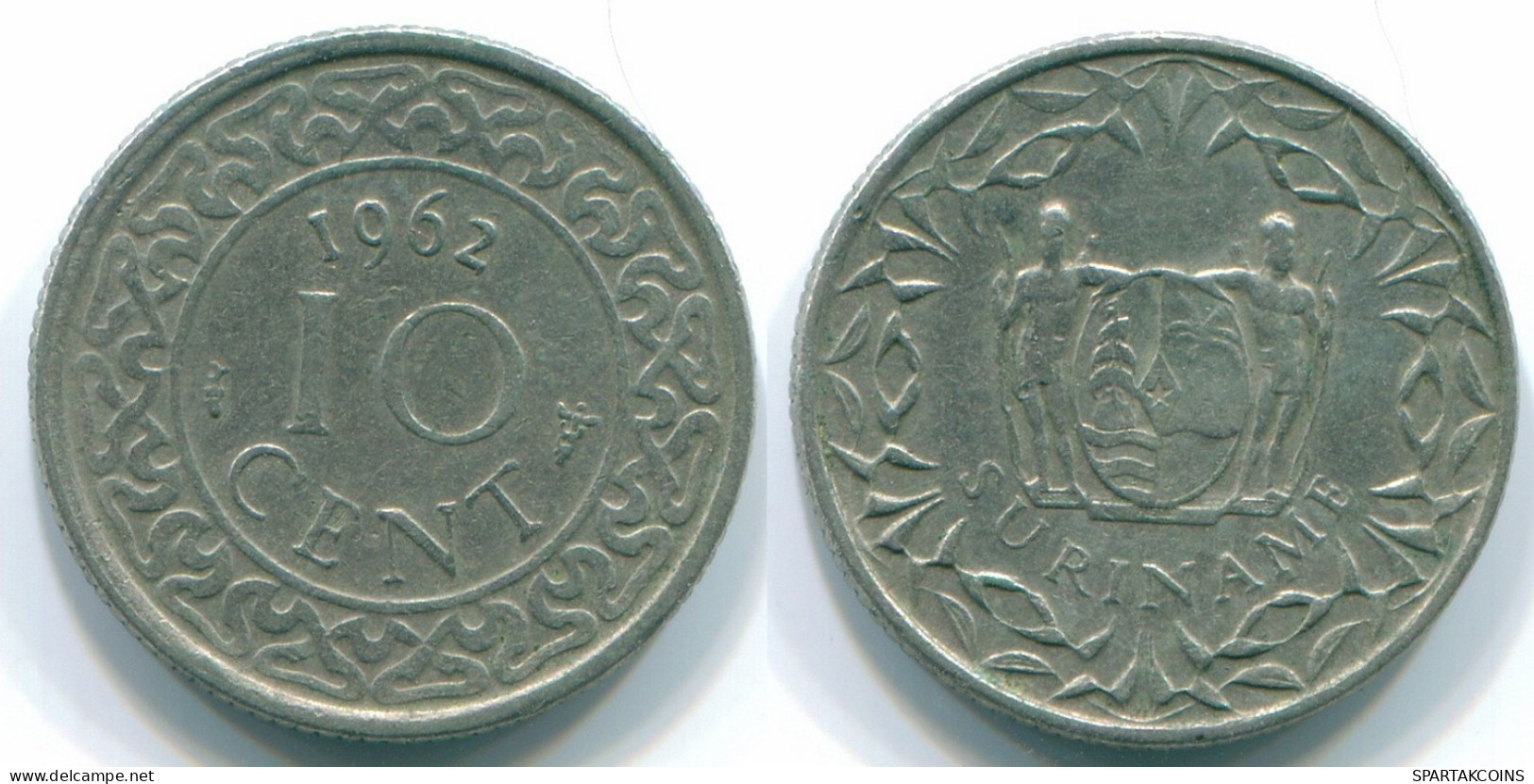 10 CENTS 1962 SURINAME Netherlands Nickel Colonial Coin #S13213.U.A - Surinam 1975 - ...