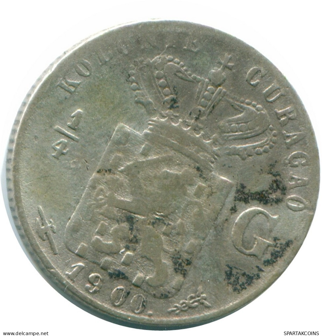 1/4 GULDEN 1900 CURACAO NIEDERLANDE SILBER Koloniale Münze #NL10497.4.D.A - Curaçao