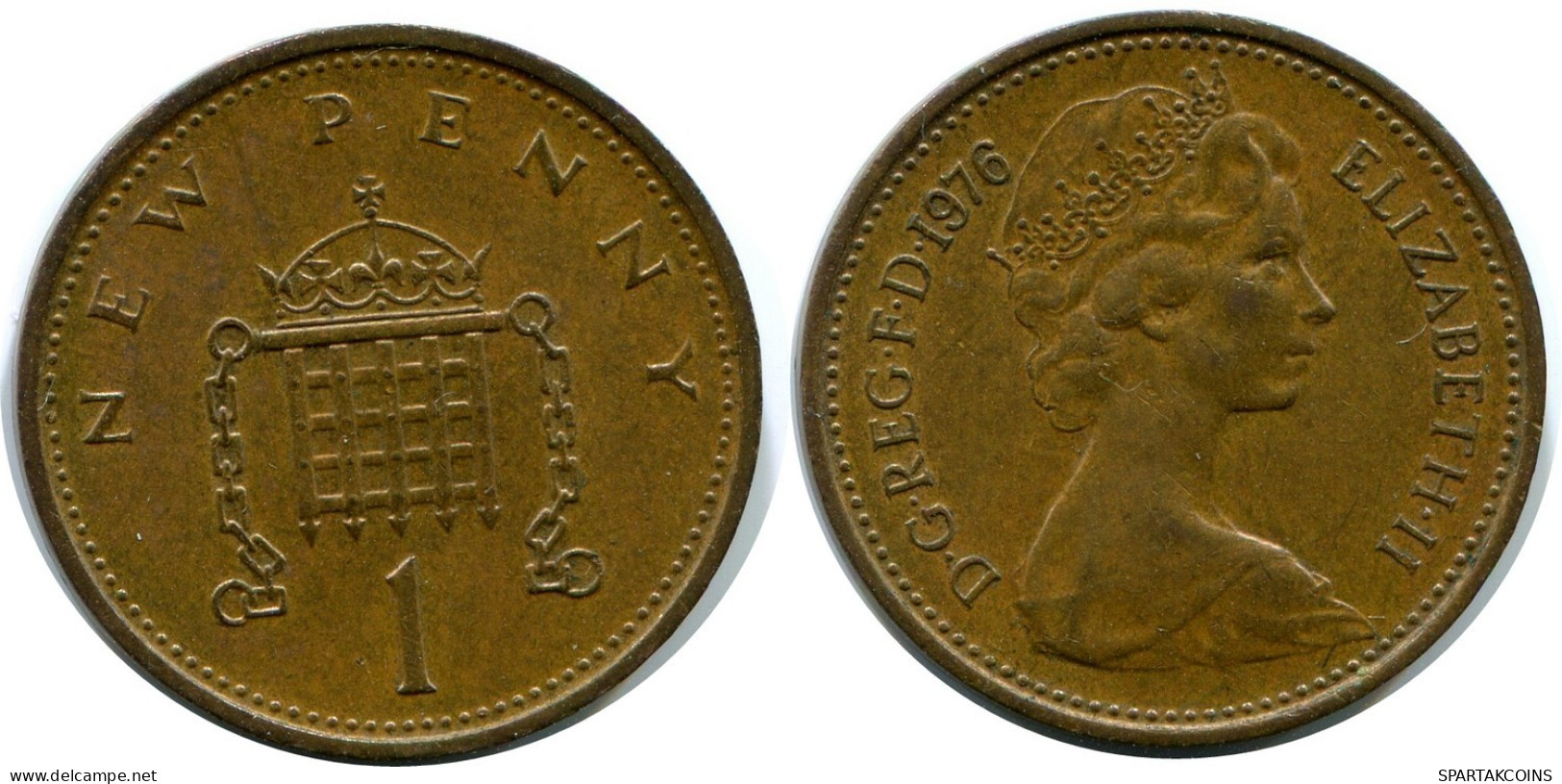 NEW PENNY 1976 UK GREAT BRITAIN Coin #AZ040.U.A - 1 Penny & 1 New Penny
