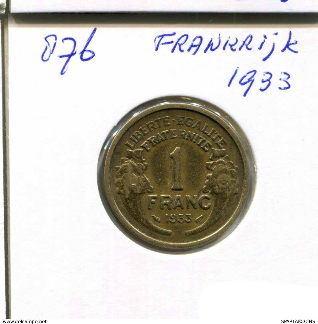 1 FRANC 1933 FRANCE Coin French Coin #AN268.U.A - 1 Franc