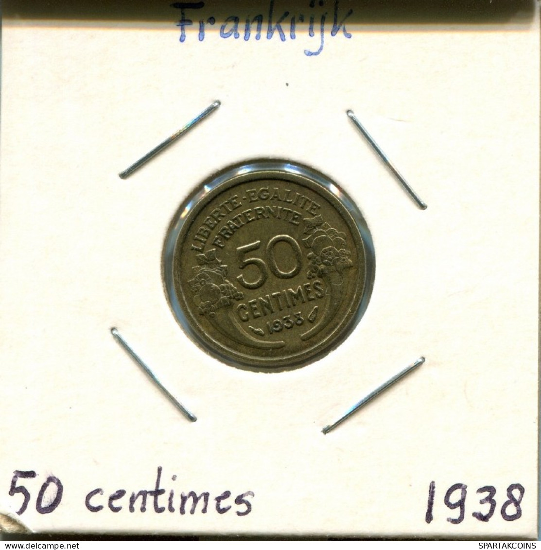 50 CENTIMES 1938 FRANCE Pièce Française #AM224.F.A - 50 Centimes