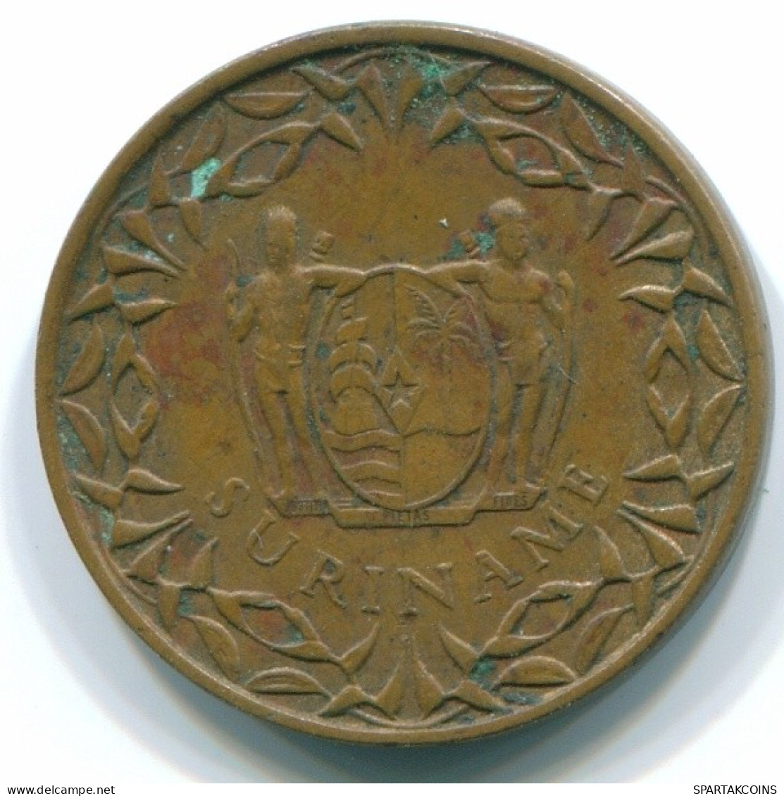 1 CENT 1962 SURINAME Netherlands Bronze Fish Colonial Coin #S10893.U.A - Surinam 1975 - ...