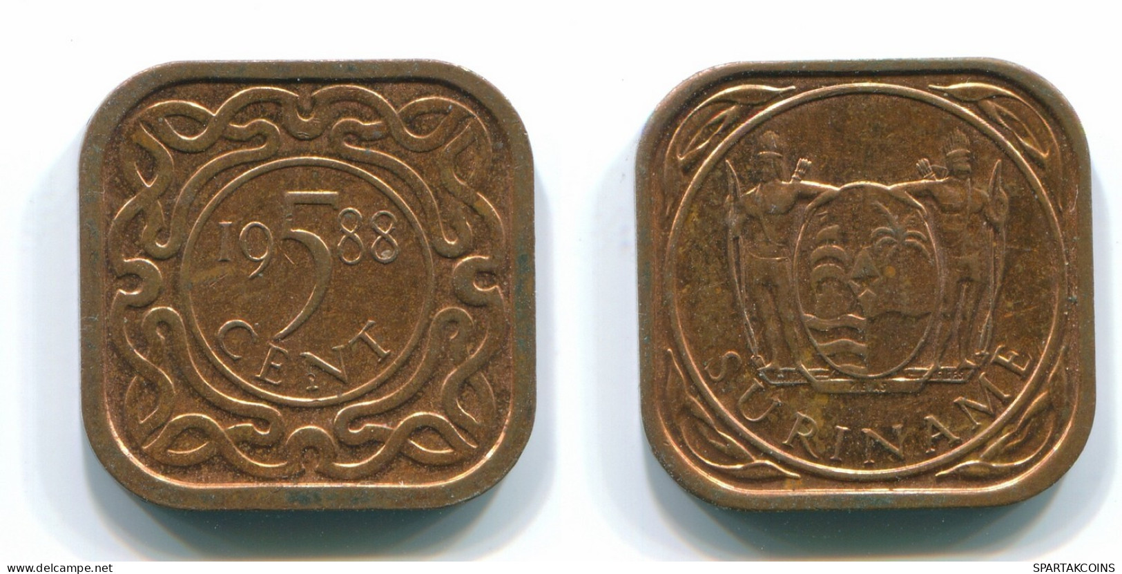 5 CENTS 1988 SURINAME Copper Plated Steel Moneda #S13065.E.A - Surinam 1975 - ...