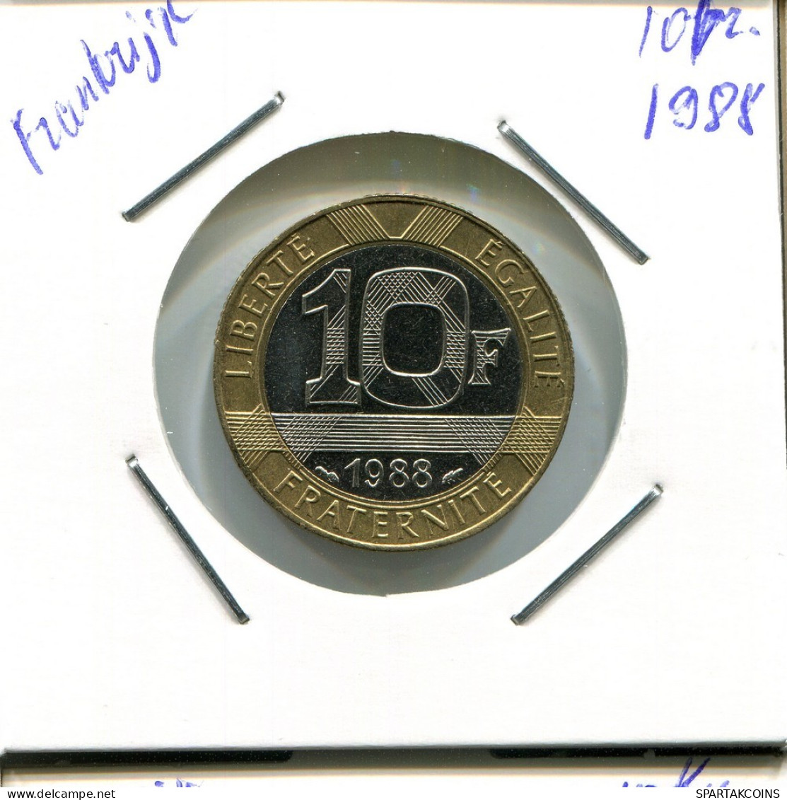 10 FRANCS 1988 FRANCE Pièce BIMETALLIC Pièce Française #AP053.F.A - 10 Francs