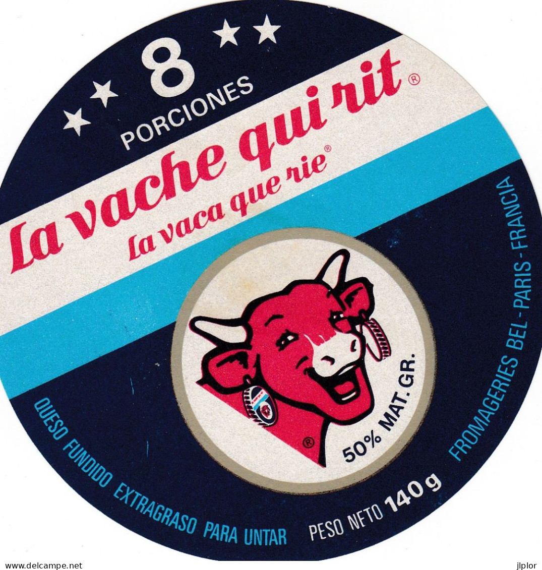 ETIQUETTE FROMAGE VACHE QUI RIT - ESPAGNE   -  8 PORTIONS  140 G - NUM 501 - Formaggio