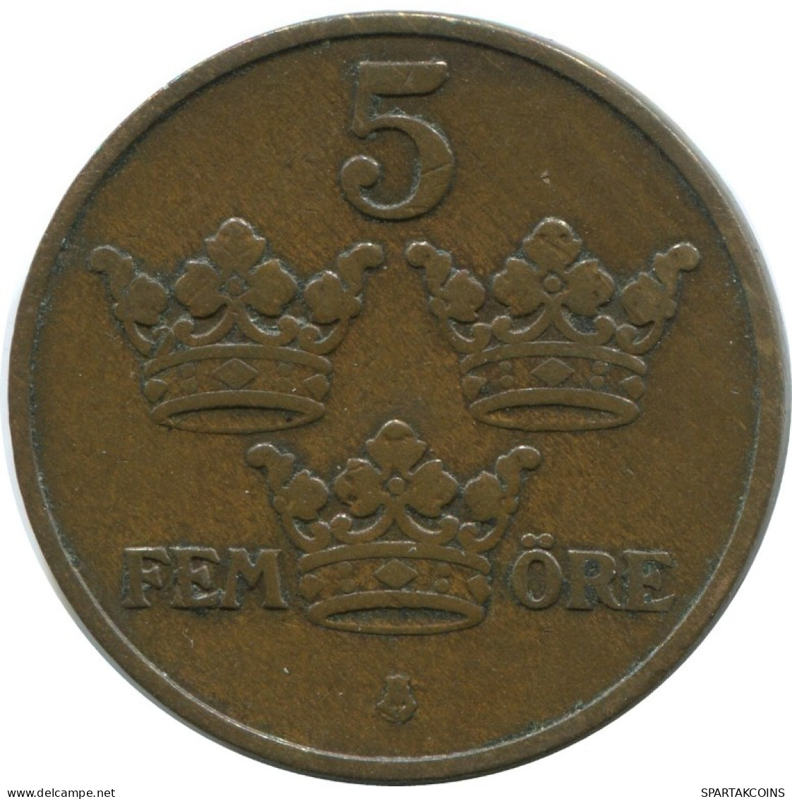 5 ORE 1909 SUECIA SWEDEN Moneda #AC559.2.E.A - Sweden