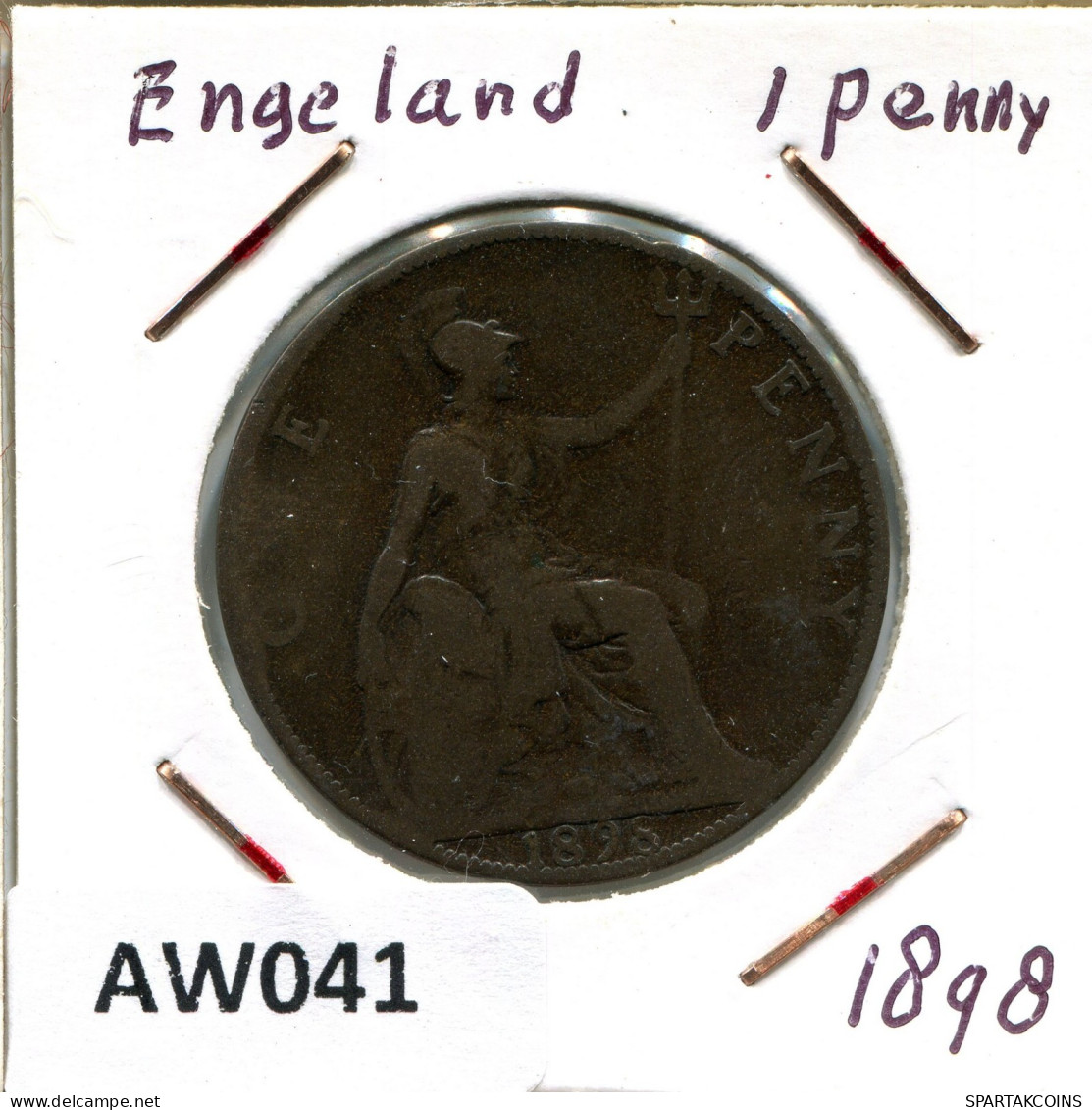 PENNY 1898 UK GREAT BRITAIN Coin #AW041.U.A - D. 1 Penny