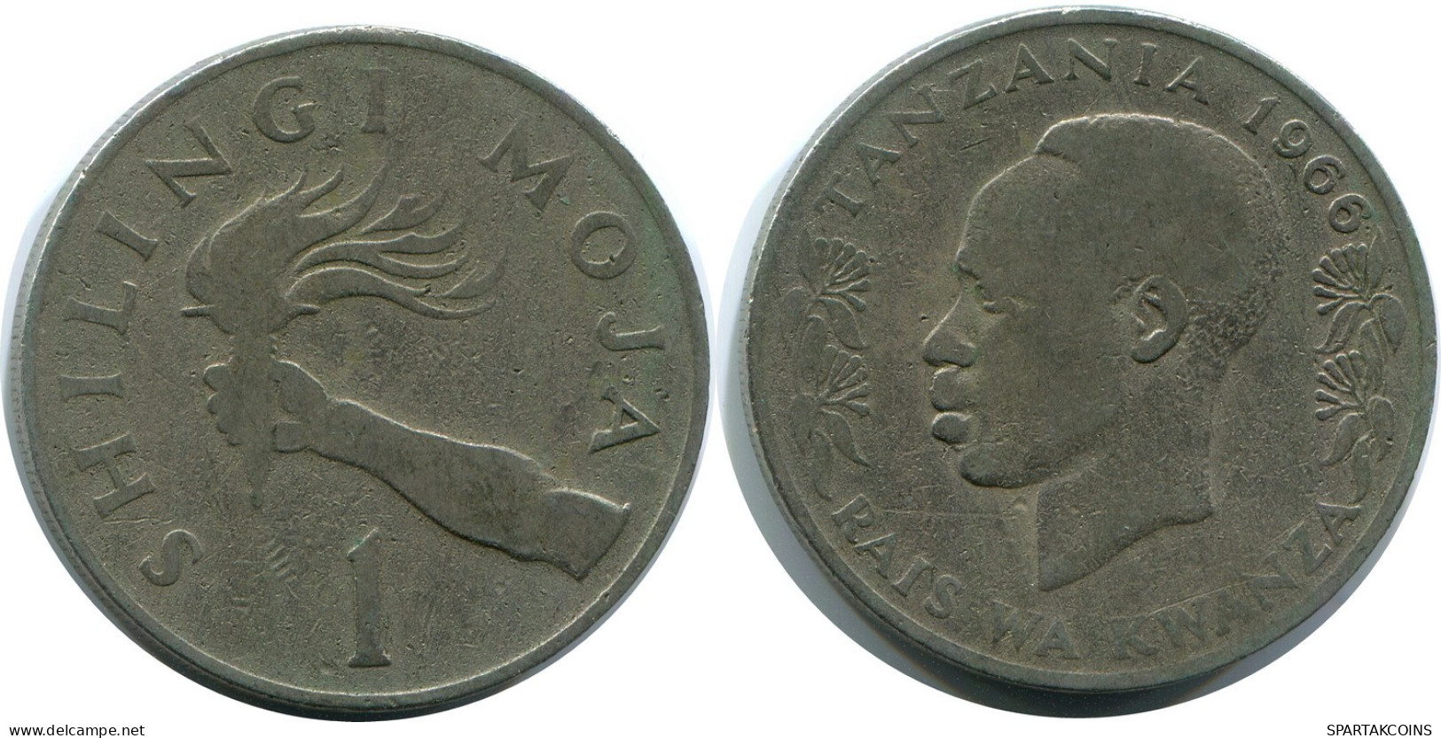 1 SHILLING 1966 TANZANIA Moneda #AR922.E.A - Tanzanie