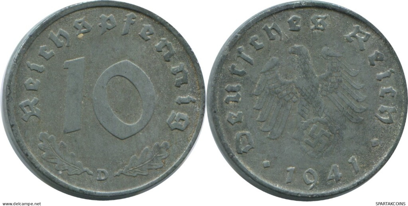 10 REICHSPFENNIG 1941 D ALLEMAGNE Pièce GERMANY #AE390.F.A - 10 Reichspfennig