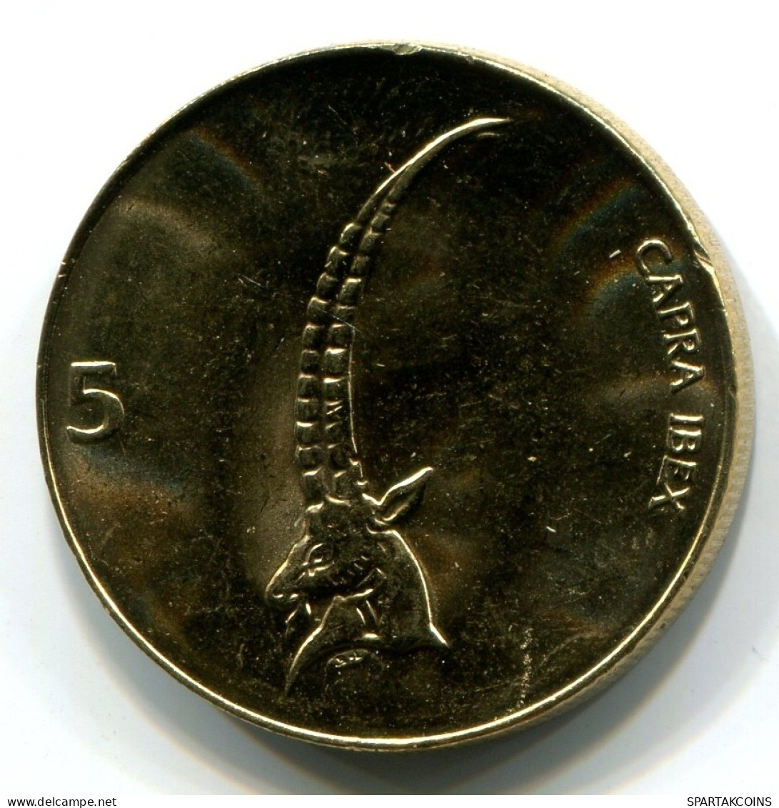 5 TOLAR 1999 SLOVENIA UNC Coin HEAD CAPRICORN #W11159.U.A - Slovenia