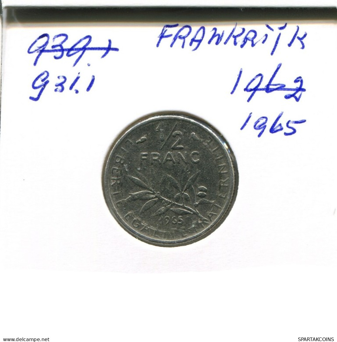1/2 FRANC 1965 FRANCE Pièce Française #AN232.F.A - 1/2 Franc
