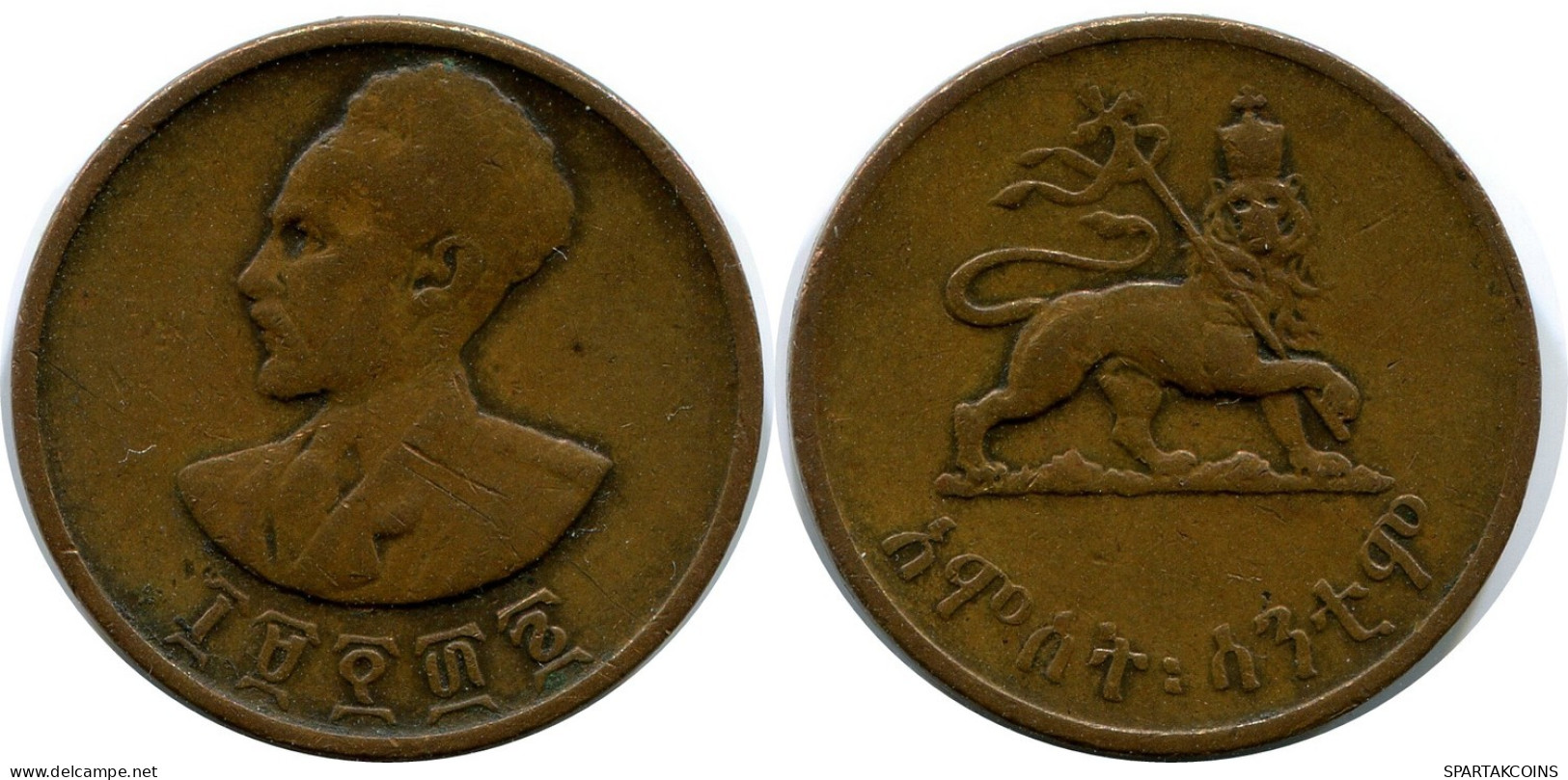 5 CENTS 1943-1944 ETHIOPIA Coin #AP877.U.A - Etiopía