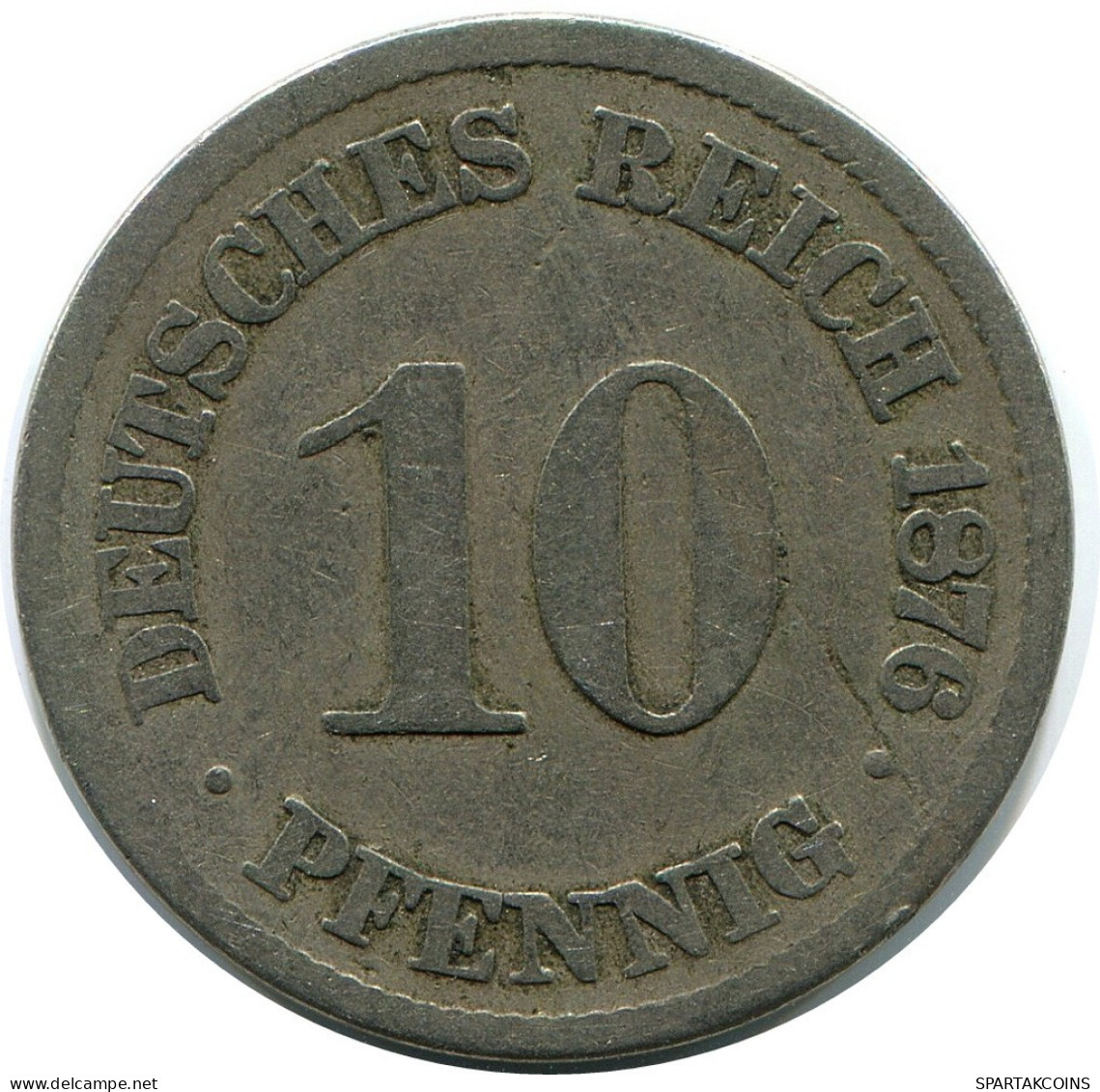 10 PFENNIG 1876 A DEUTSCHLAND Münze GERMANY #DB287.D.A - 10 Pfennig