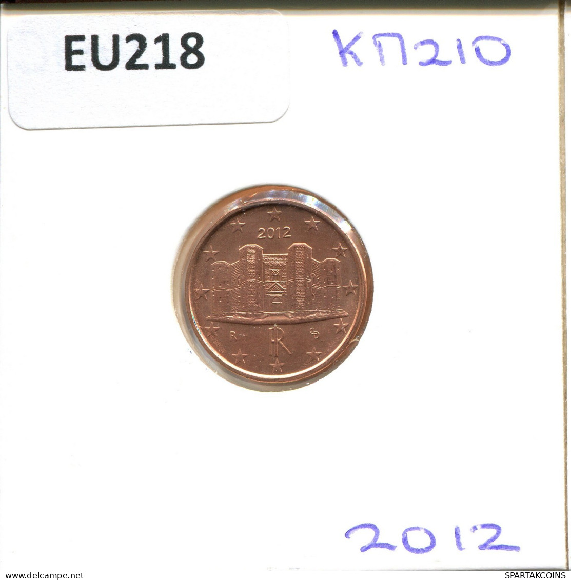 1 EURO CENT 2012 ITALIA ITALY Moneda #EU218.E.A - Italy