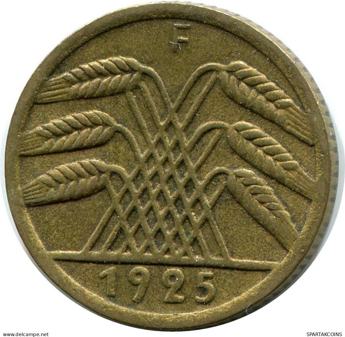 5 REICHSPFENNIG 1925 F GERMANY Coin #DB877.U.A - 5 Renten- & 5 Reichspfennig