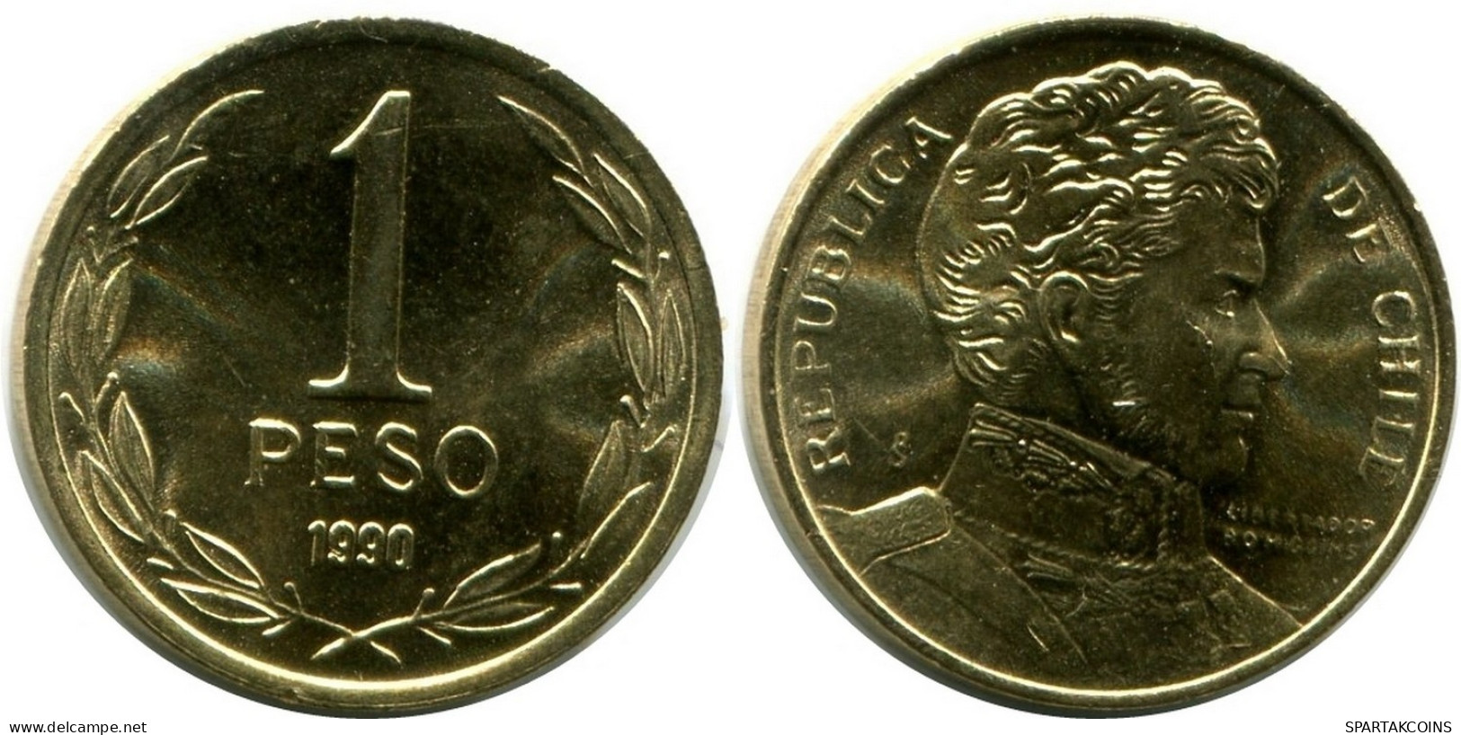 1 PESO 1990 CHILE UNC Moneda #M10141.E.A - Chili
