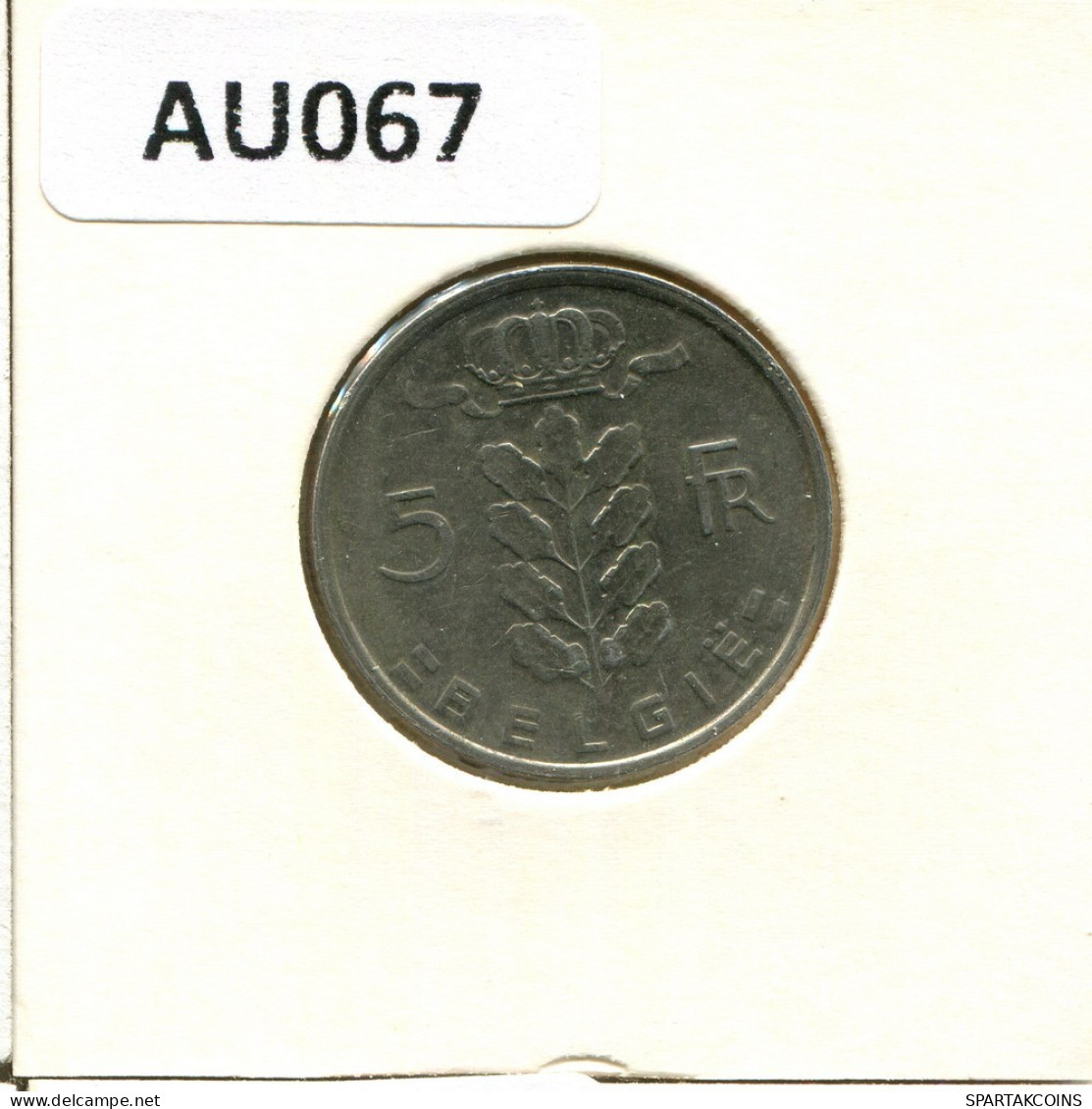 5 FRANCS 1977 DUTCH Text BELGIUM Coin #AU067.U.A - 5 Francs