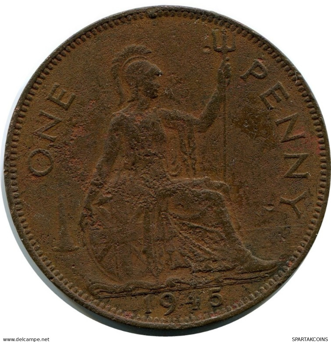 PENNY 1945 UK GROßBRITANNIEN GREAT BRITAIN Münze #AN504.D.A - D. 1 Penny