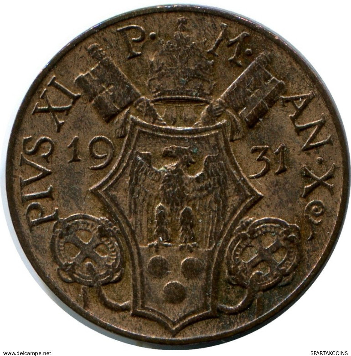 5 CENTESIMI 1931 VATICAN Pièce Pius XI (1922-1939) #AH358.16.F.A - Vaticano (Ciudad Del)