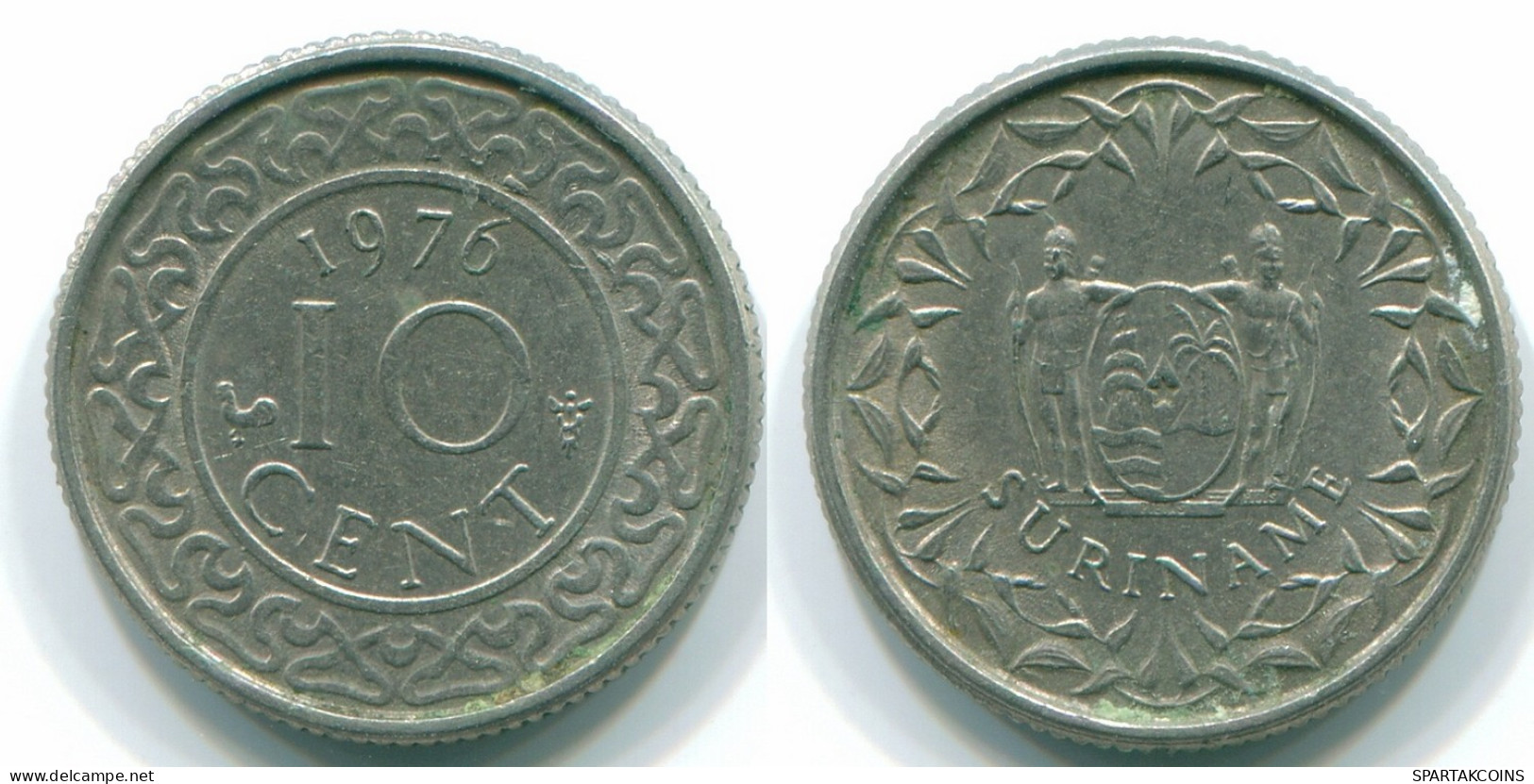 10 CENTS 1976 SURINAME Nickel Coin #S13288.U.A - Surinam 1975 - ...