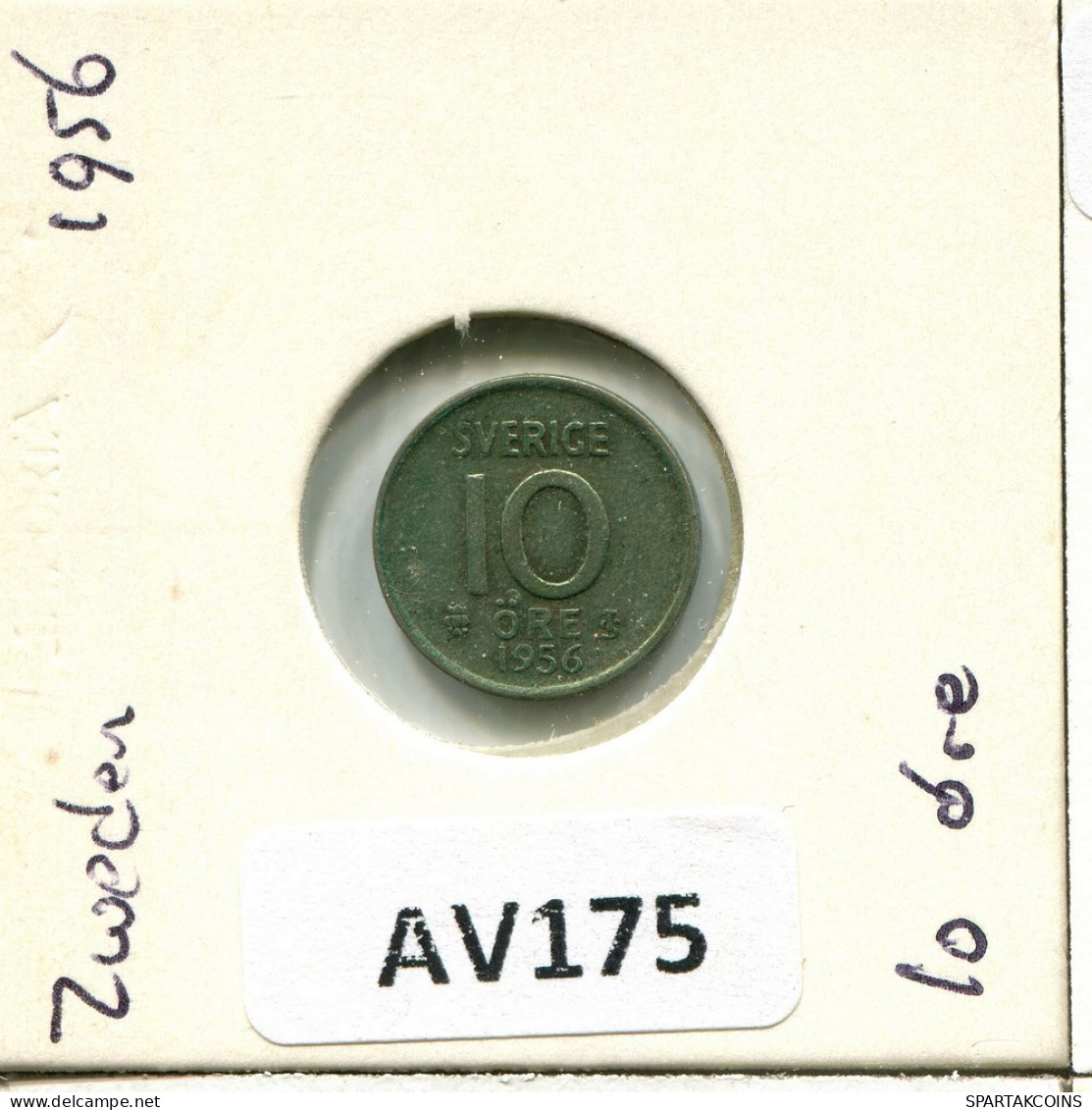 10 ORE 1956 SWEDEN Coin #AV175.U.A - Sweden