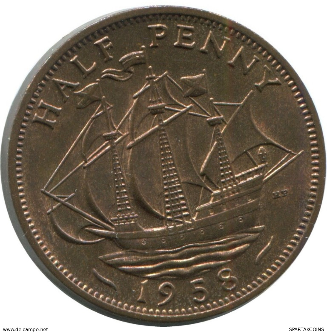 HALF PENNY 1958 UK GRANDE-BRETAGNE GREAT BRITAIN Pièce #AG833.1.F.A - C. 1/2 Penny