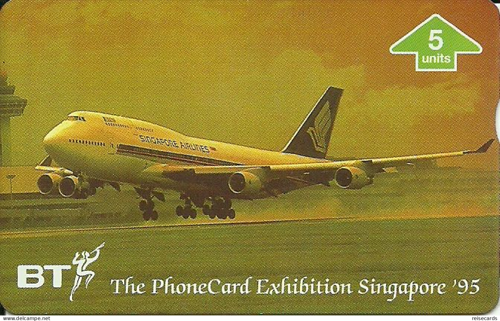 Great Britain: British Telecom - The PhoneCard Exhibition Singapore '95 - BT Werbezwecke