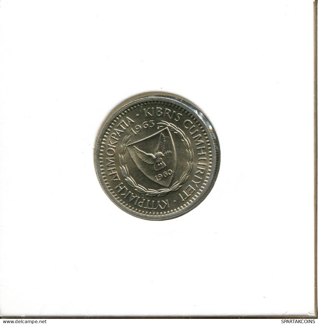 25 MILS 1963 ZYPERN CYPRUS Münze #AZ867.D.A - Chipre