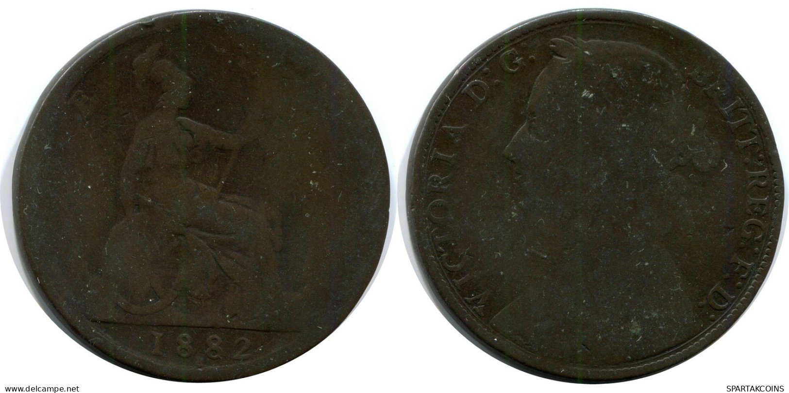 PENNY 1882 UK GRANDE-BRETAGNE GREAT BRITAIN Pièce #AZ774.F.A - D. 1 Penny