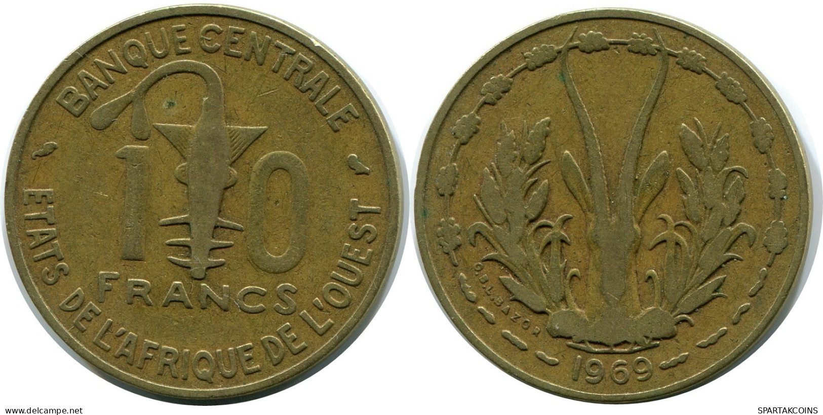 10 FRANCS CFA 1969 WESTERN AFRICAN STATES (BCEAO) Pièce #AR857.F.A - Other - Africa