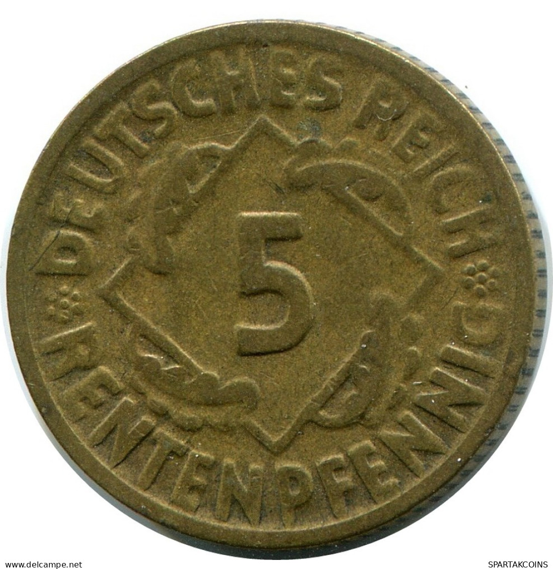 5 RENTENPFENNIG 1924 D ALLEMAGNE Pièce GERMANY #DB869.F.A - 5 Rentenpfennig & 5 Reichspfennig