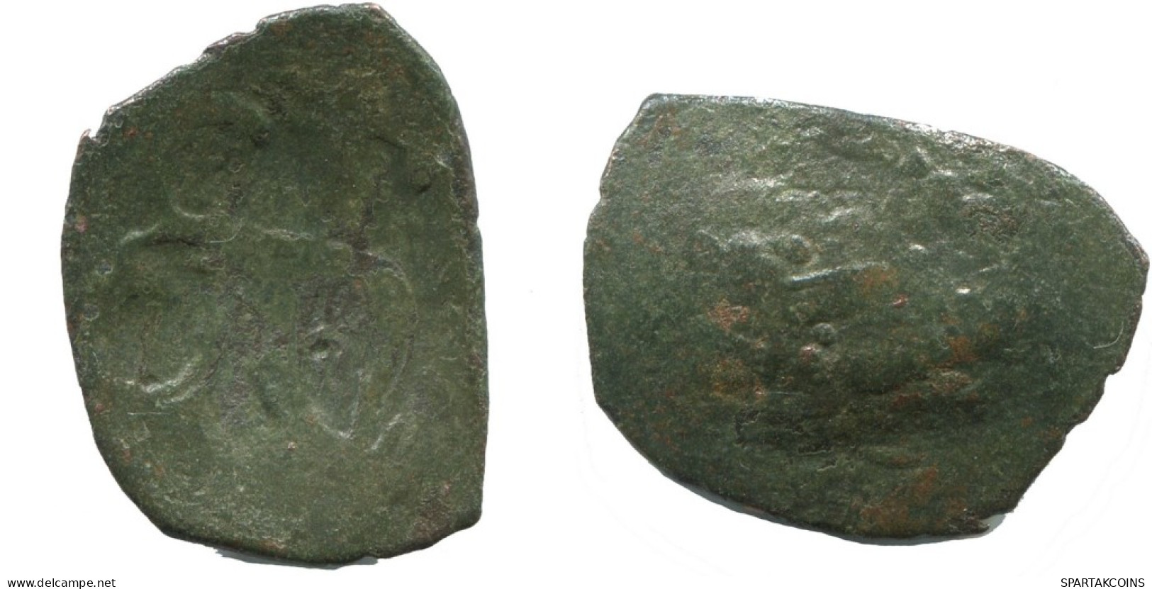 Authentique Original Antique BYZANTIN EMPIRE Trachy Pièce 1.2g/19mm #AG712.4.F.A - Byzantinische Münzen