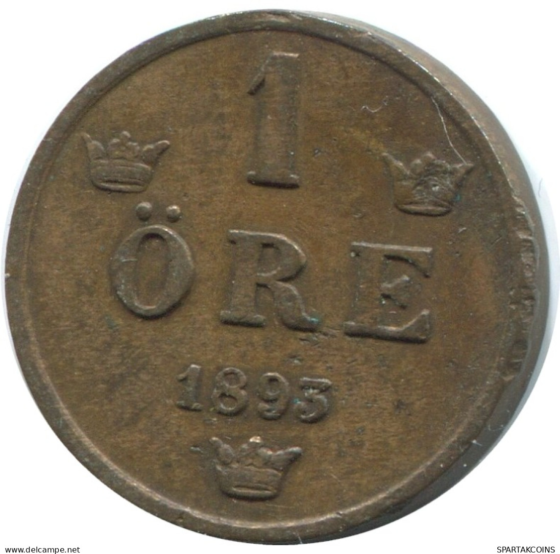 1 ORE 1893 SUECIA SWEDEN Moneda #AD404.2.E.A - Suède