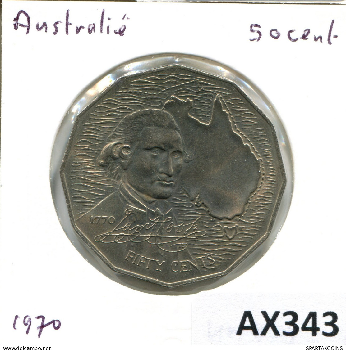 50 CENTS 1970 AUSTRALIEN AUSTRALIA Münze #AX343.D.A - 50 Cents
