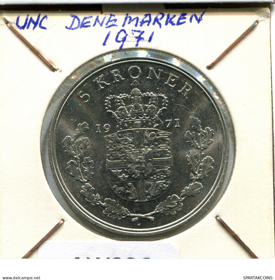 5 KRONER 1971 DANEMARK DENMARK Münze #AW326.D.A - Denemarken