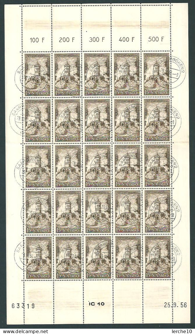 Saar MiNr. 373 + 375 Bogen (sab61) - Used Stamps