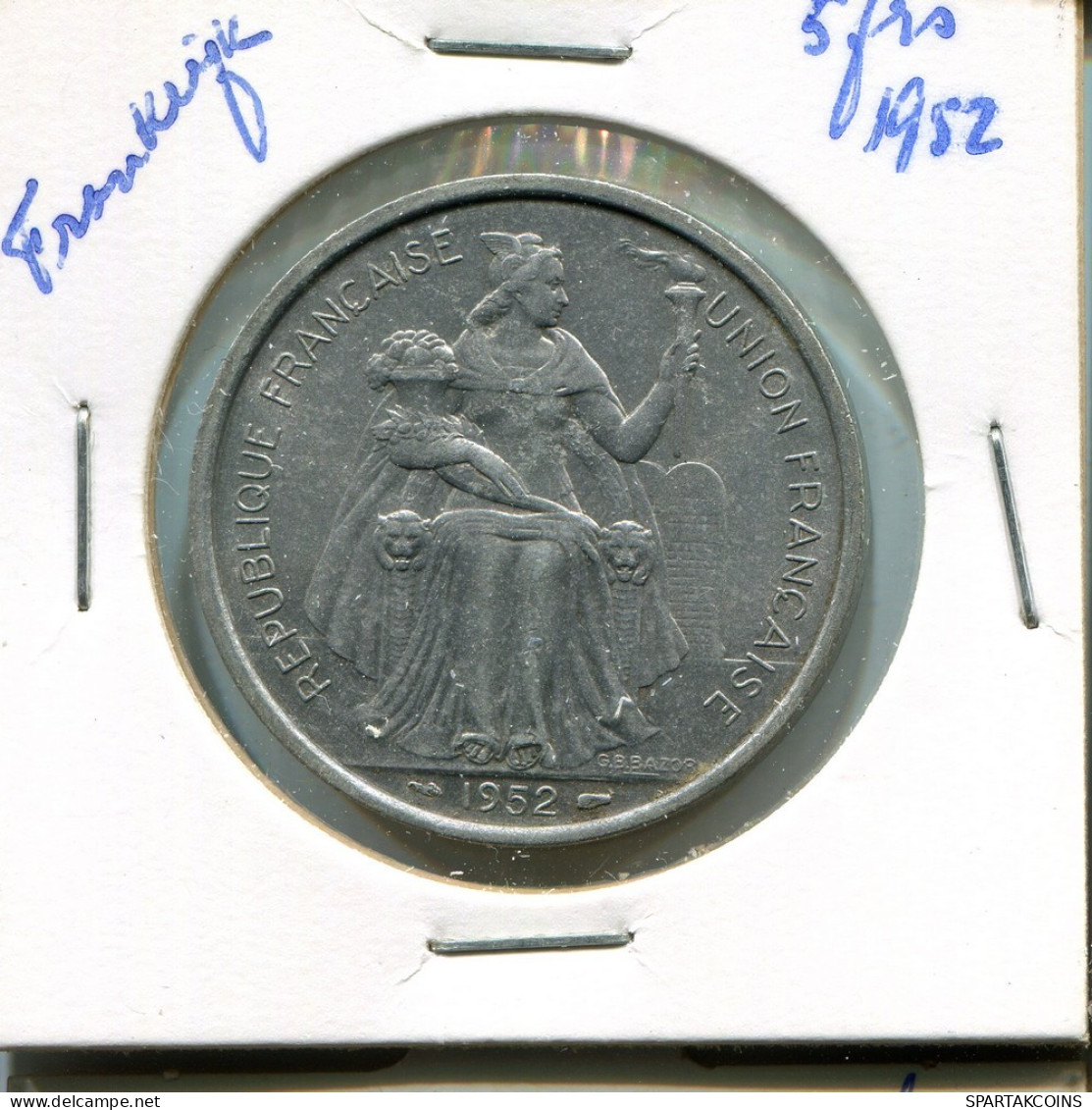 5 FRANCS 1952 FRANCIA FRANCE Moneda #AP025.E.A - 5 Francs